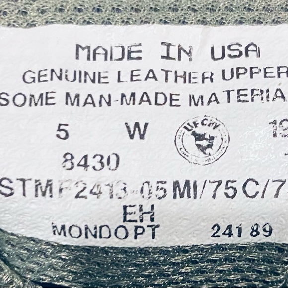 Boots ASTMF2413-05 Size 5 W Combat / Vibram UFCW USGI Sage Green Flight - Picture 8 of 8